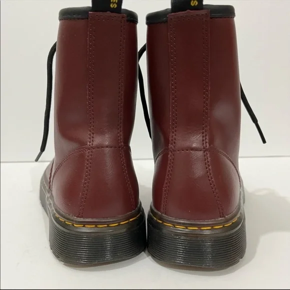 Dr. Martens Zavala Combat Boots Cherry Red 6 - Picture 3 of 12